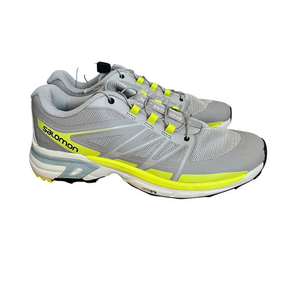 Salomon XT-Wings 2 Trail Running Shoes Yellow/Grey Sneakers Women Size 9 - Picture 1 of 12